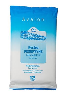 Avalon kostea pesupyyhe hajustamaton